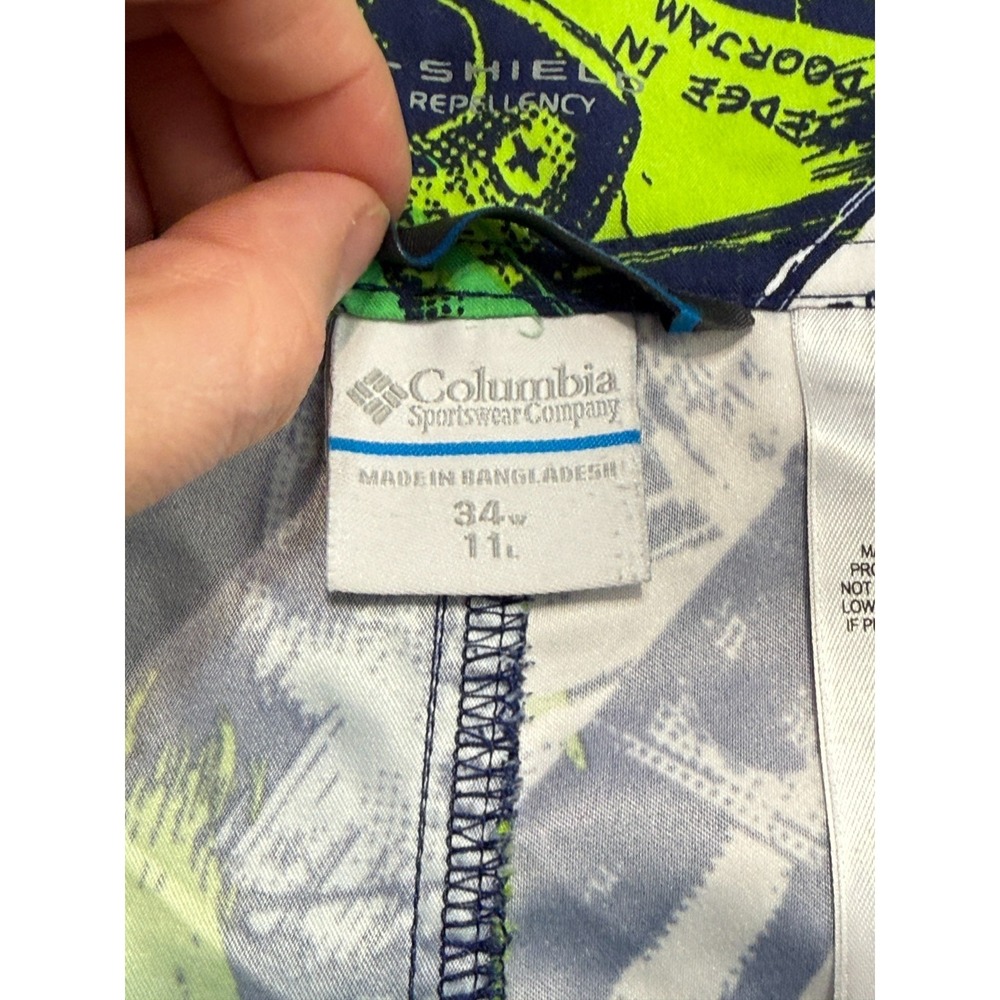 Columbia Shorts Men's Size 34x11 Multicolor Swim Trunks Drawstring Beach Bottles - Picture 4 of 16